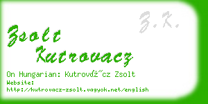 zsolt kutrovacz business card